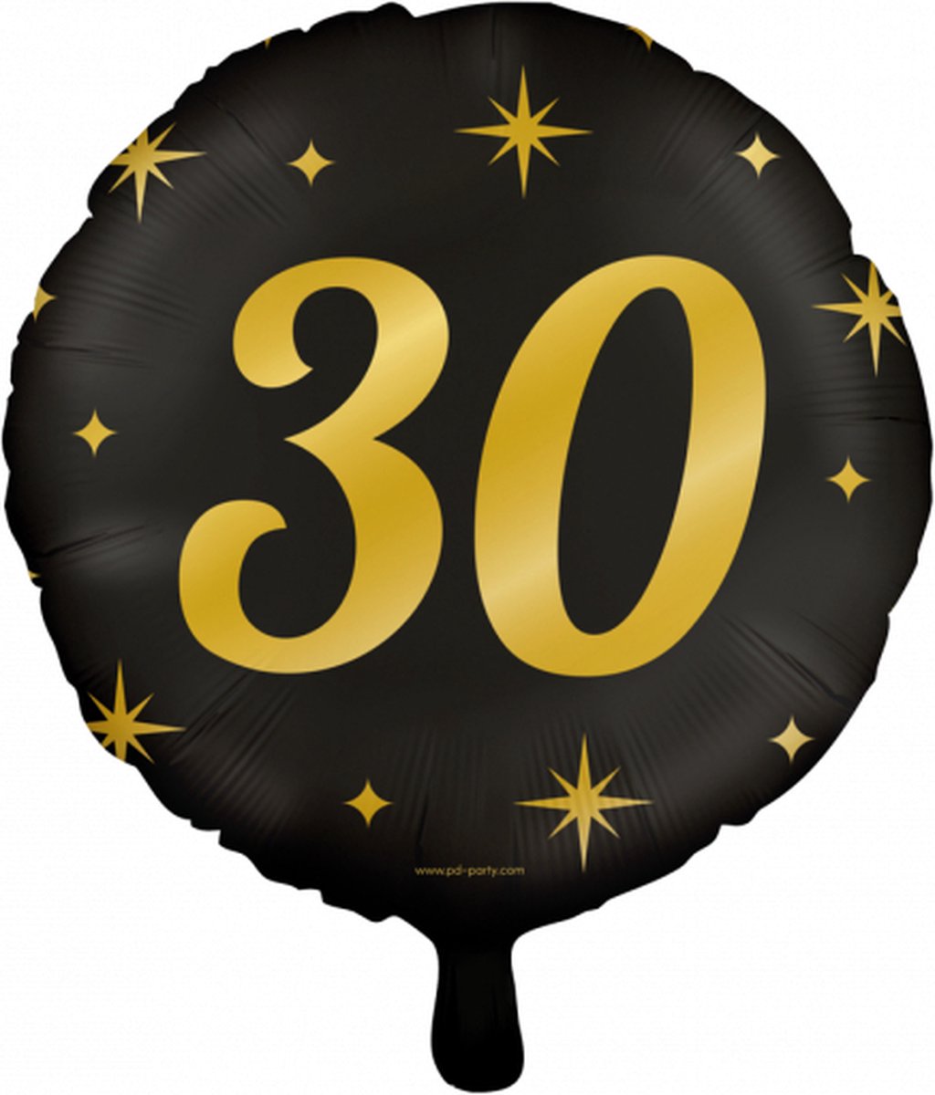 Helium Ballon 30 jaar Classy 45cm | per stuk